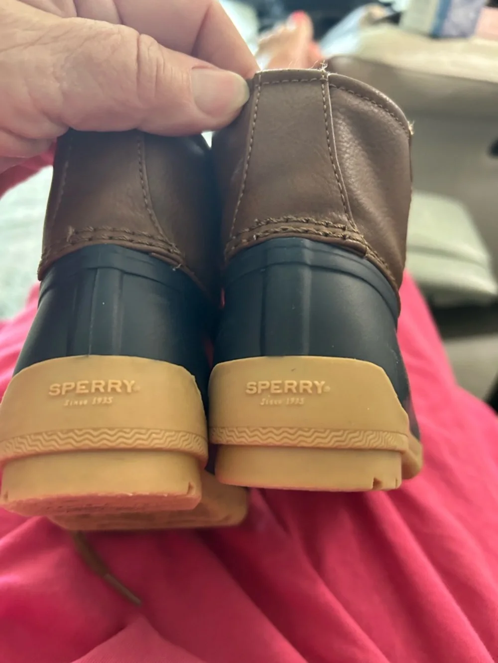 Sperry Kids Brown and Black Waterproof Duck Boots